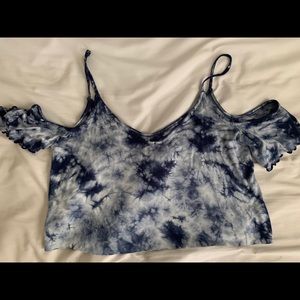 Blue Tie Dye Aeropostale Cropped Tank top